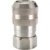 派克FS 系列快換陰接頭 - 使用化學兼容性強的316不銹鋼材料，無溢流型，承壓可達2000 psi